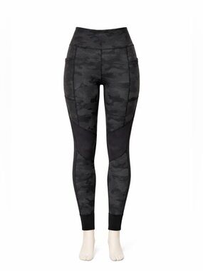 Lululemon Camo Leggings Womens Size 8 Black Gray High Rise Athletic Pants